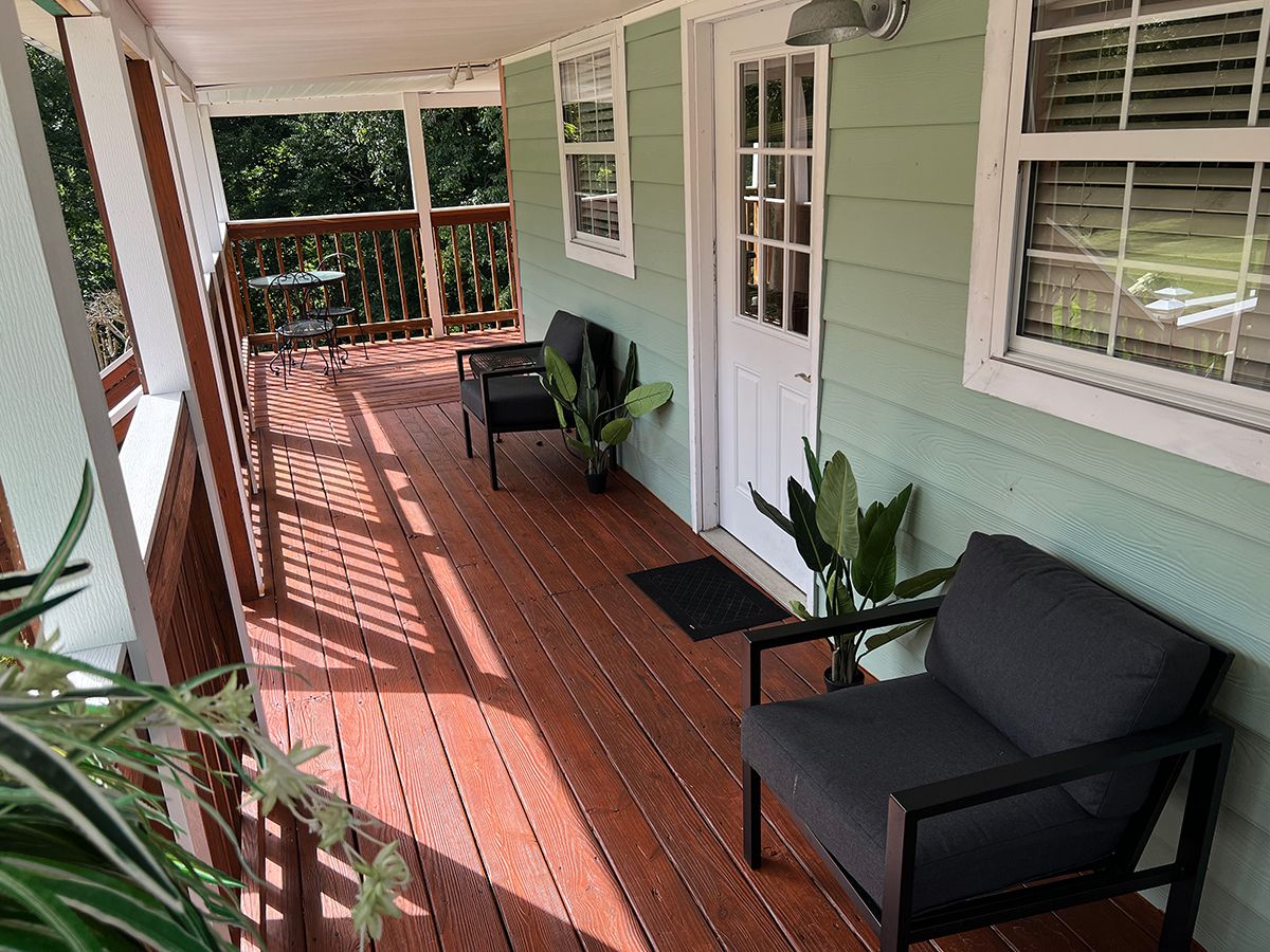 Green Drake Cabin Front Porch